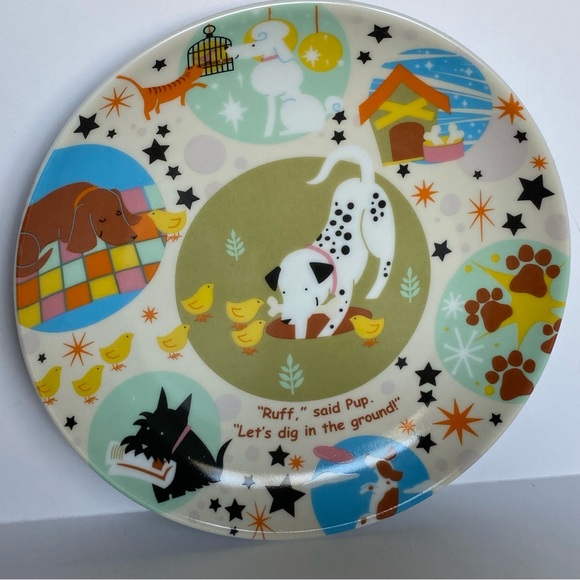 Childrens Baby Dish Set Dog Ceramic 3 Piece Cup Bowl Plate The Piggy Story Puppy - Picture 3 of 16